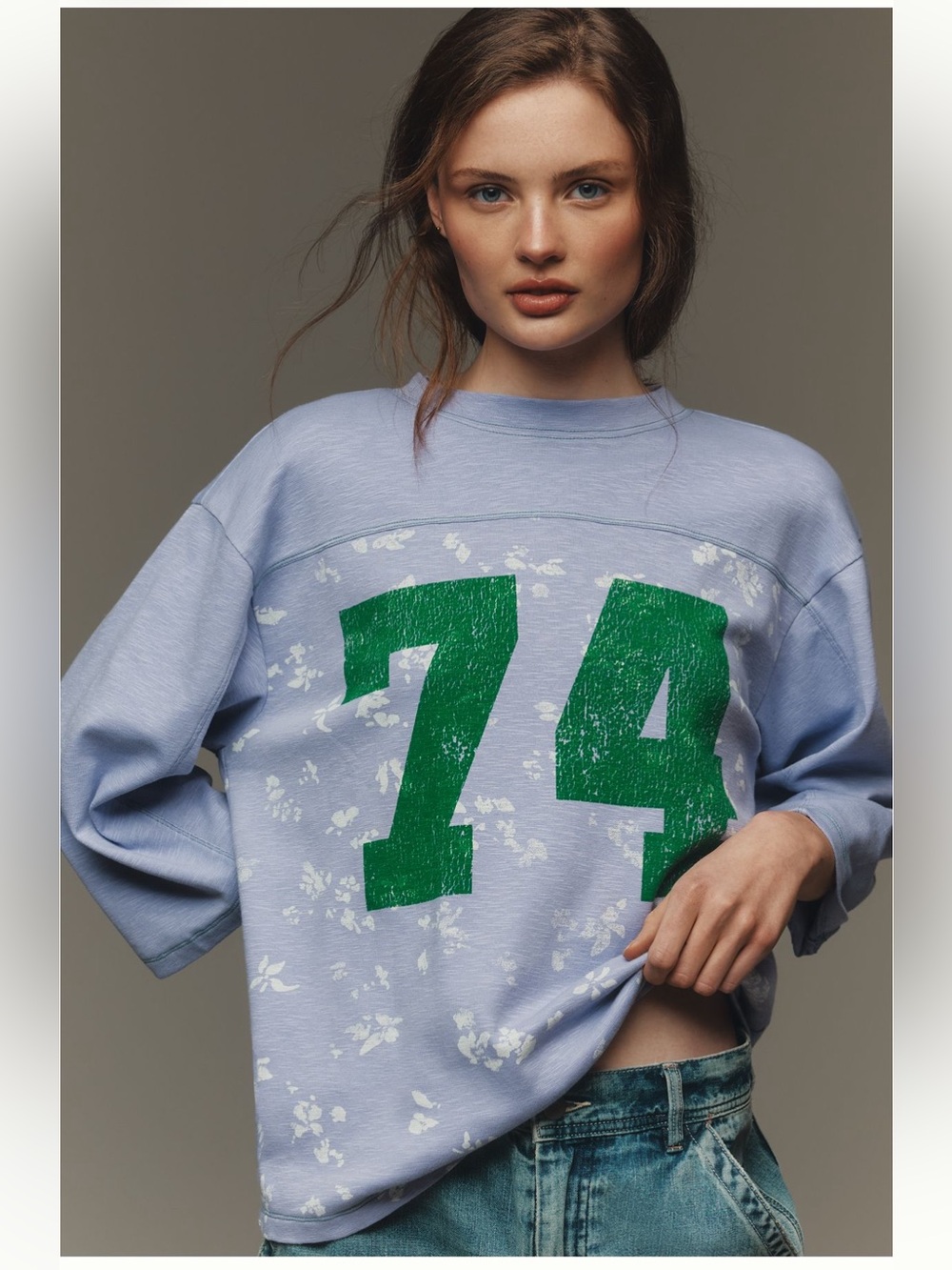 Pilcro 3/4 Sleeve Varsity Tee